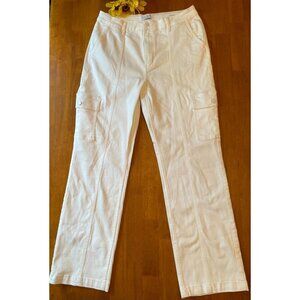Judy Blue Women's White Straight Leg Cargo Pants Size 15/32